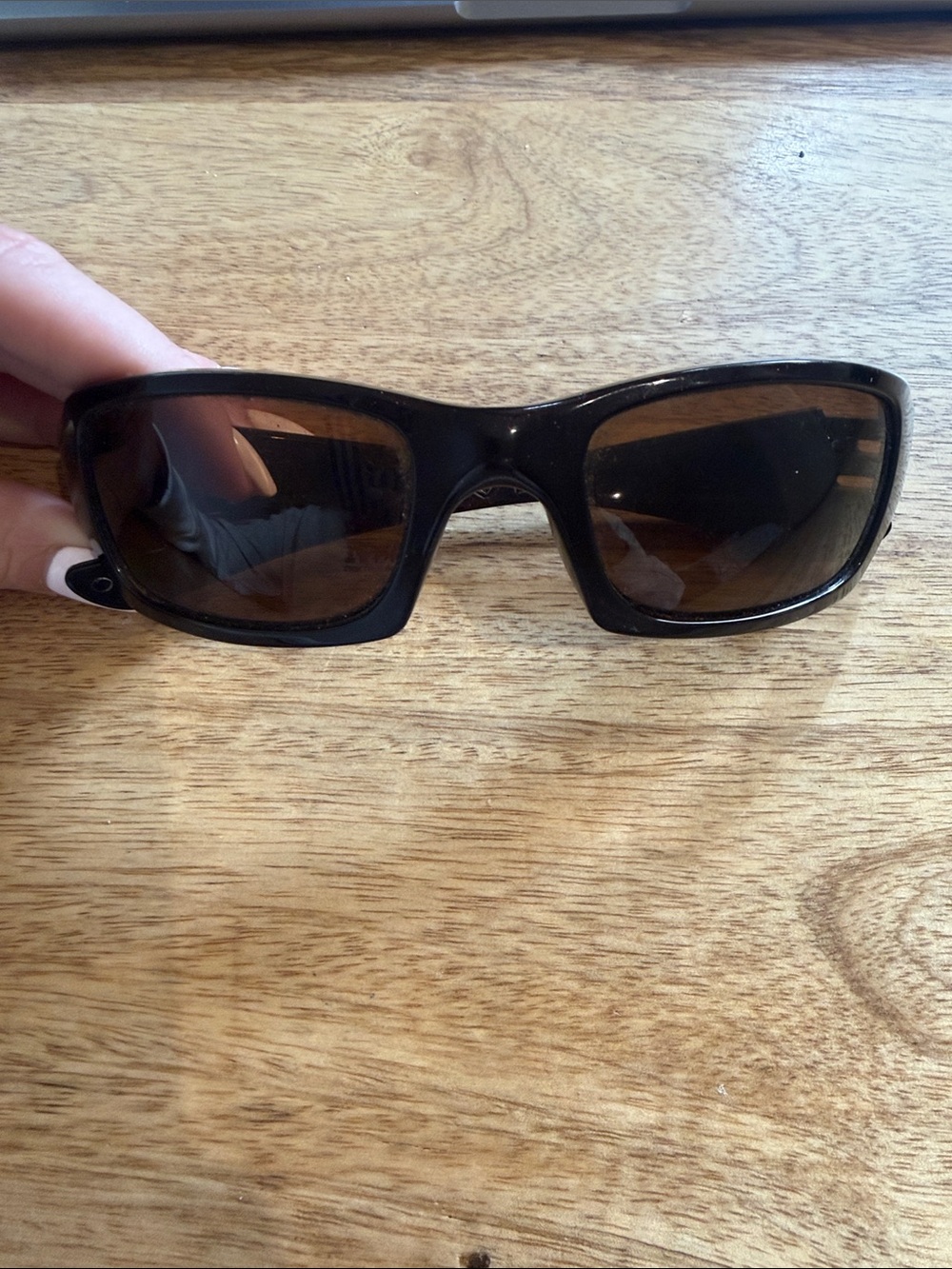 Oakley Dark Burgundy Frame Sunglasses with Brown Lenses